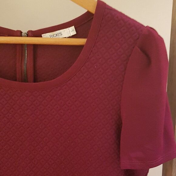 RICKI's NEW Gorgeous Mulberry Blouse Short Sleeve with  Back Zip * Large … - Picture 10 of 16